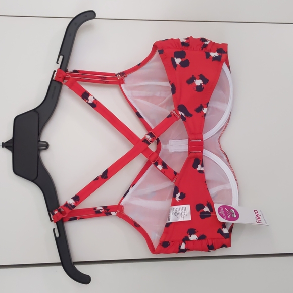 Freya Adjustable Underwire Bikini Top. Red. Multiple Sizes Available - Picture 2 of 6
